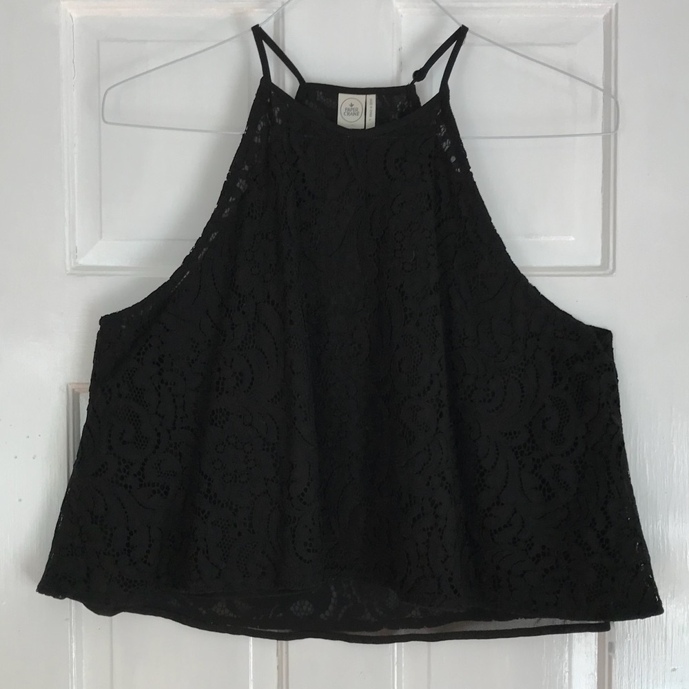 High Neck Lace Top